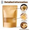 Kraft Paper Stand Up Pouch with Window Stock Available