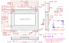 128x64 COG 12864 Blue Background white words LCD Display