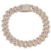 925 Sterling Silver Full Pave Round Moissanite Tennis Bracelet