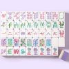 New Factory Sealed 160PCS American Mahjong Set 4-Layer Wood Grain Acrylic Tiles w/ Jokers