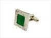 Sell green cufflink CU-018-2011