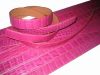 Genuine Crocodile Belt in Pink Crocodile Leather