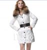 Sell Woman Eiderdown outwear Raccoon Fur Collar White Duck Down