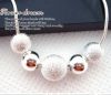 cheap hot selling DIY round ball beaded metal chain silver necklace