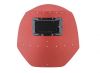 red steel paper welding helmet