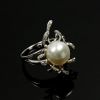 Sell wholesale 925 sterling silver pearl rings fashion design