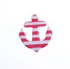 Sell 20pcs Striped Resin Anchor Charm Pendant 45x38mm Red