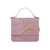 Women Handbag with crocodile printed and straw design