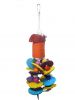 colorful hanging wooden bird toy