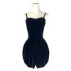 Little black velvet party dress