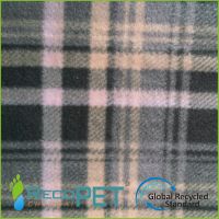 Recycled Polyester Plaid Printed Double-faced Knitted Pile Fabric
