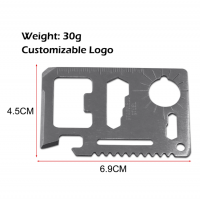 Wholesale Outdoor Camping Supplies Stainless Steel Tool Card, Multifunctional Survival Outdoor Survival Mini Tool