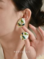 White-stone dragonfly earrings