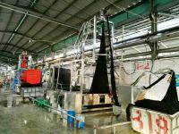 Detwisting, slitting , washing machine for tubular fabrics