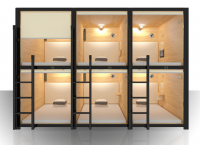 Wood capsule Bunk Bed for Hostels /School Students Dormitory Loft Bed Frame/capsule hotel bed