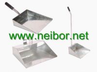 galvanized steel dust pan, metal garbage shovel