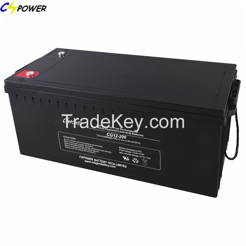 Solar Accumulator Solar Gel Battery with 15years Life 12V200ah