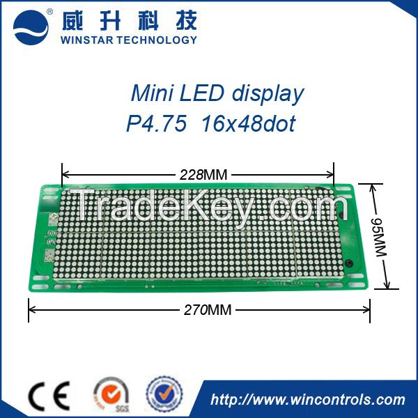 P4.75 16*64 TCP/IP/RS232 parking lot led display screen for Korean /Japanese / English/Thai, ect.