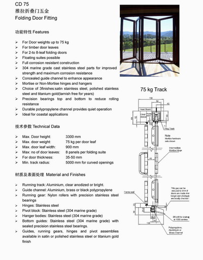 folding door fittings