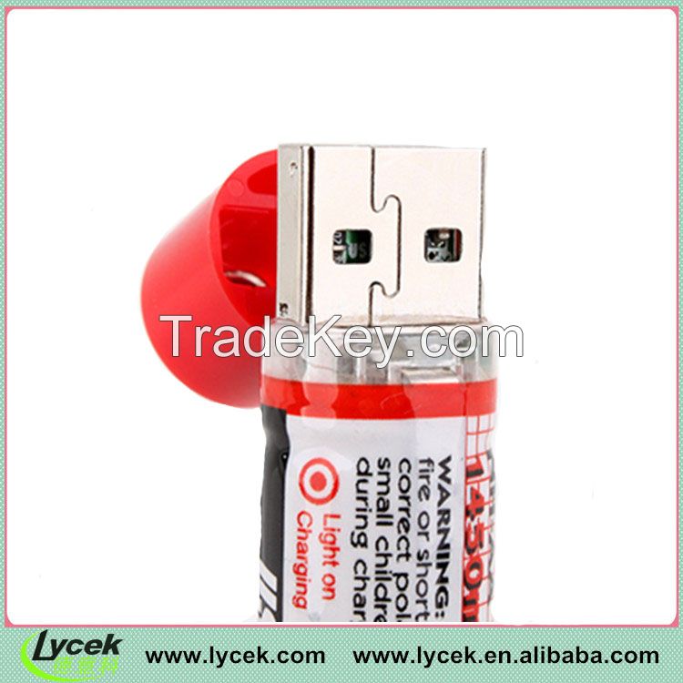 1.2V 1450mAh rechargeable usb battery