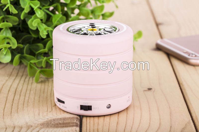 2016 new design tyre shape mini bluetooth speaker