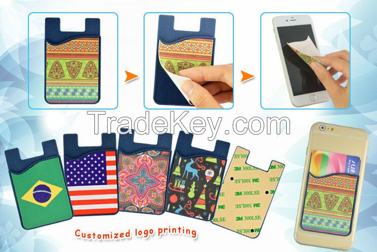 silicone phone wallet with sticky cleaner