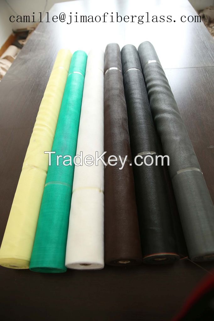 Fiberglass Insect Screen Mesh 18*16mesh 110/115/120g Hebei Jimao Window Screens (SGS)