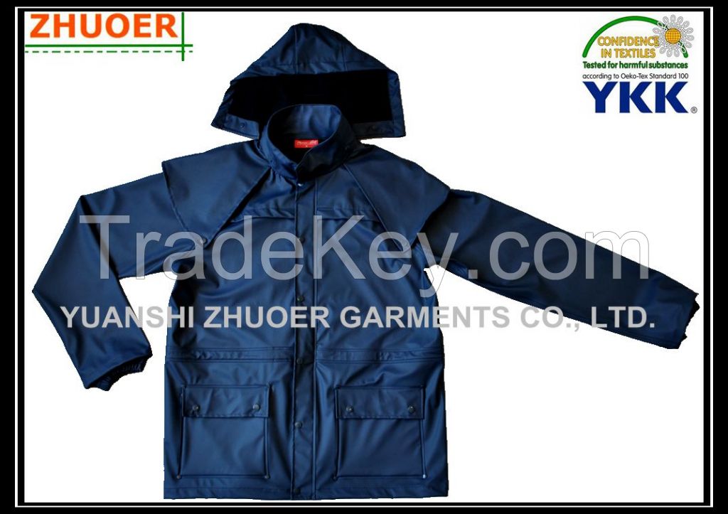 Men's PU Rain Coat - Jacket