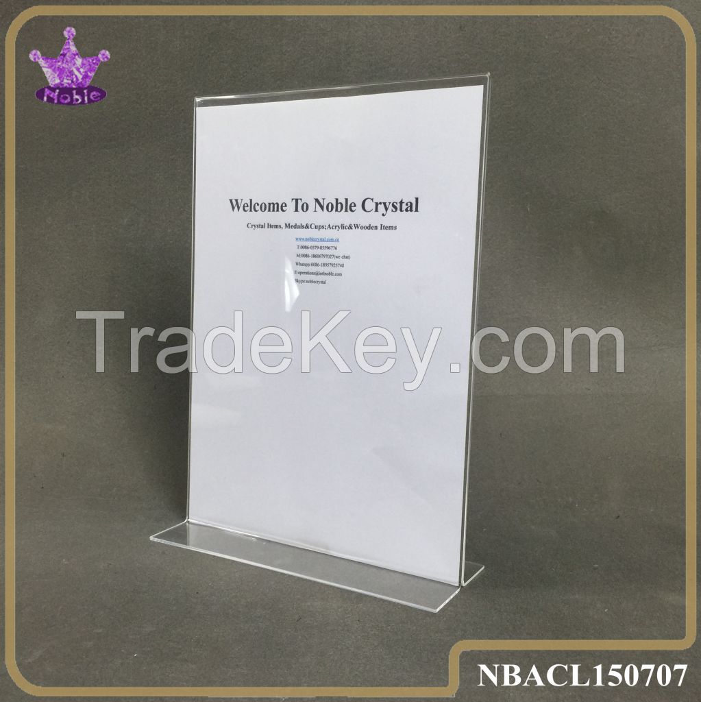 A4 Perspex Stand Clear Acrylic Paper Sign Holder Display Rack