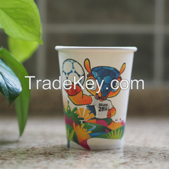 hot selling single wall disposable paper cups for hot drink dark blue high quality,custom logo design