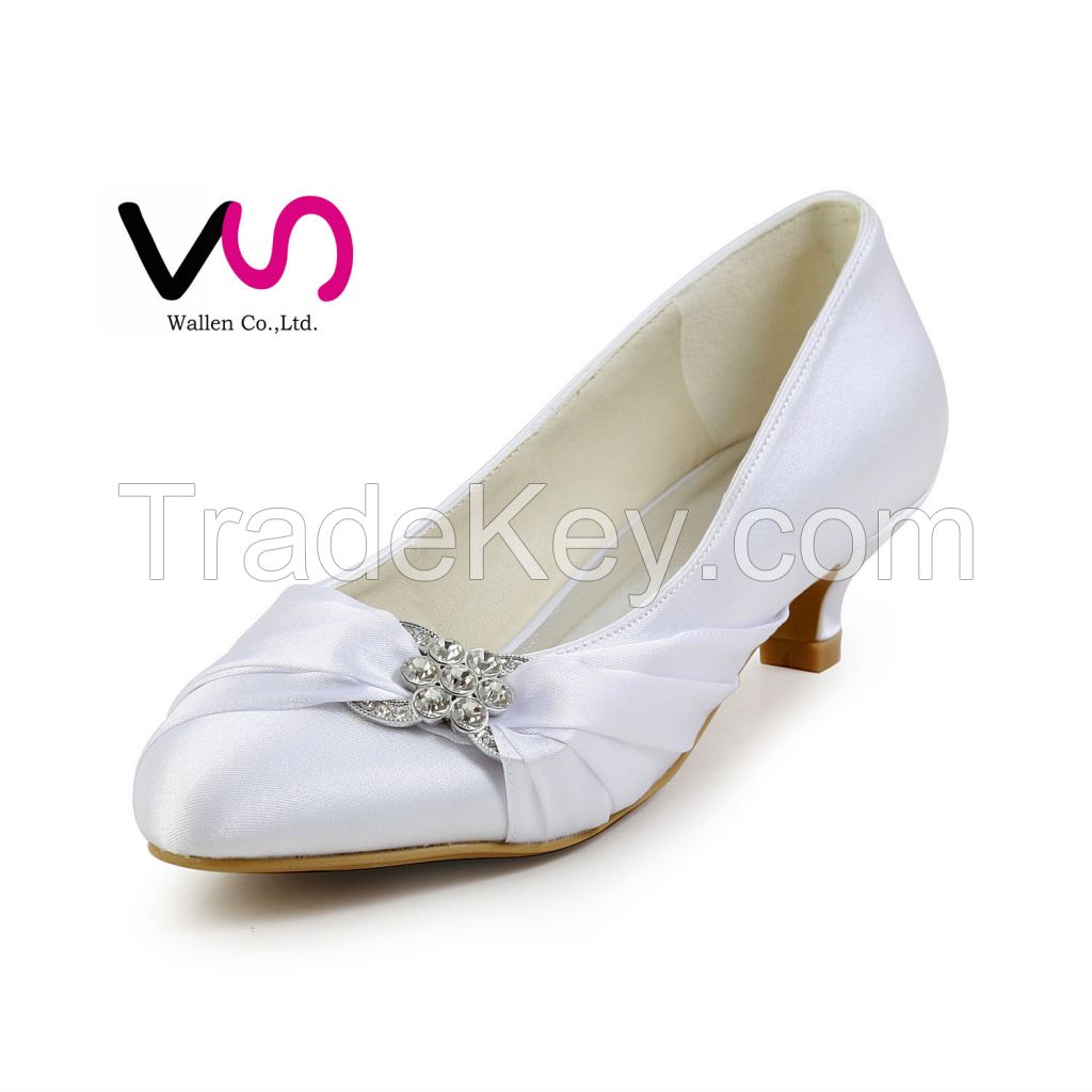 Low heel confortable pump bridal shoes