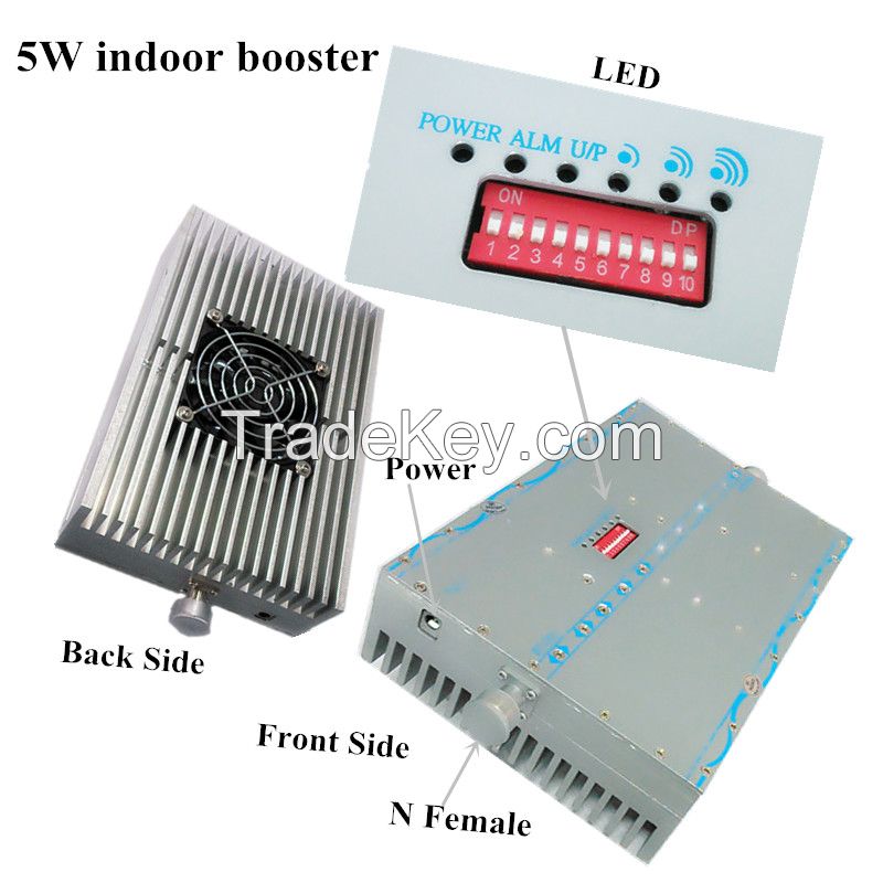 Dual band high power 2W indoor mobile signal repeater, 2G 4G GSM DCS 1800 MHz celluar amplifier booster