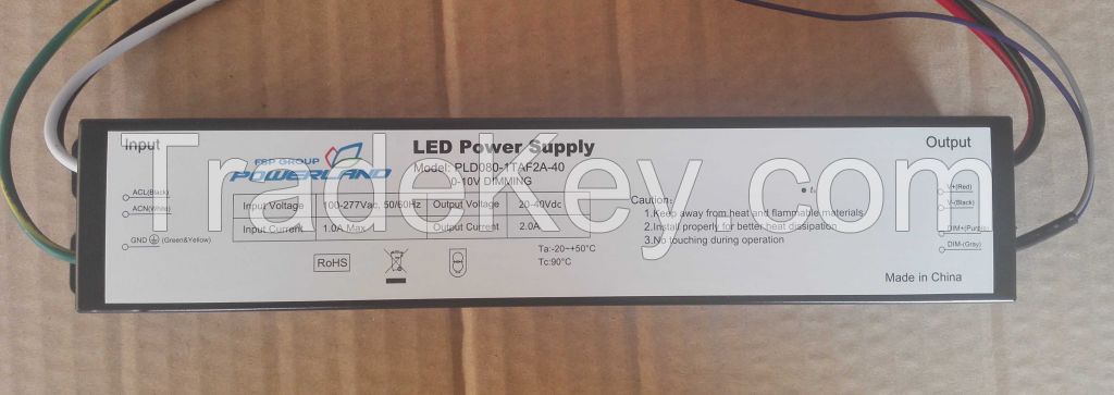 80W 2000mA 0 10V Dimming Led Driver