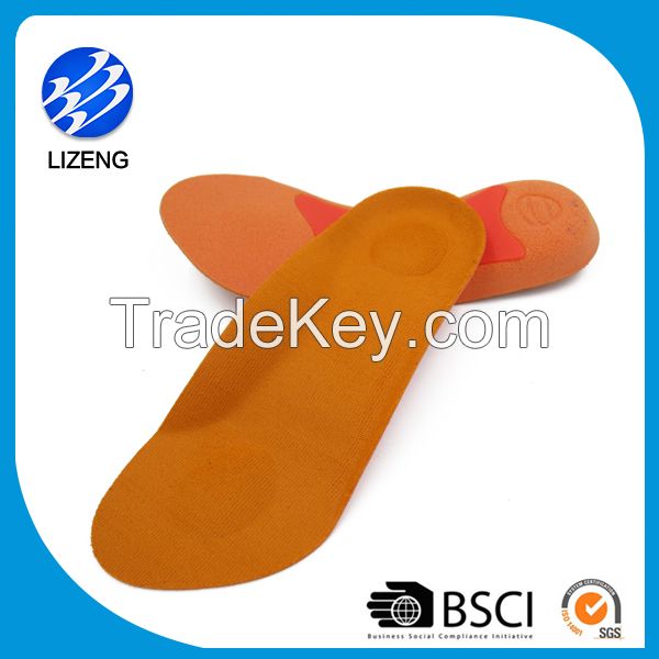 Hard plastic breathable foot support orthotic shoe insoles