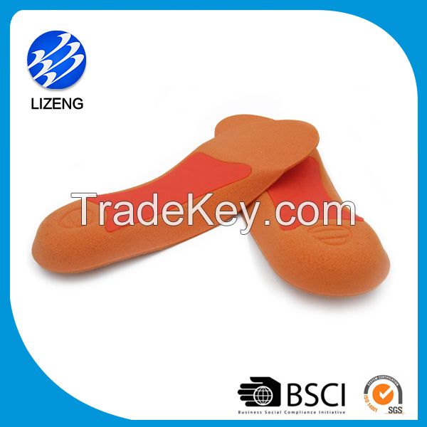 Hard plastic breathable foot support orthotic shoe insoles