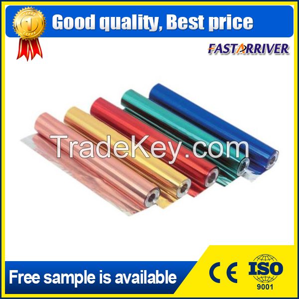 Polyester 12u Metallic Roll Films PET Hot Stamping Foil Paper