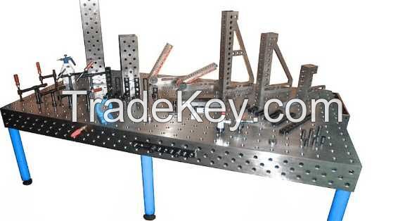 3d welding table clamping system