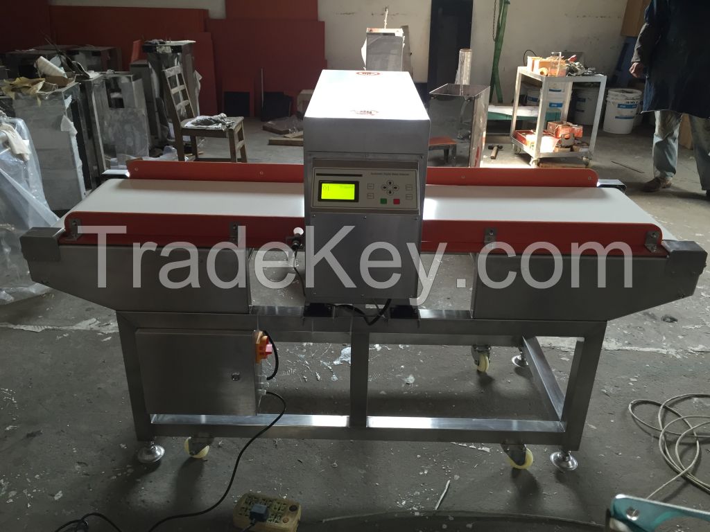 Conveyor belt metal detector for food product (brushed steel)