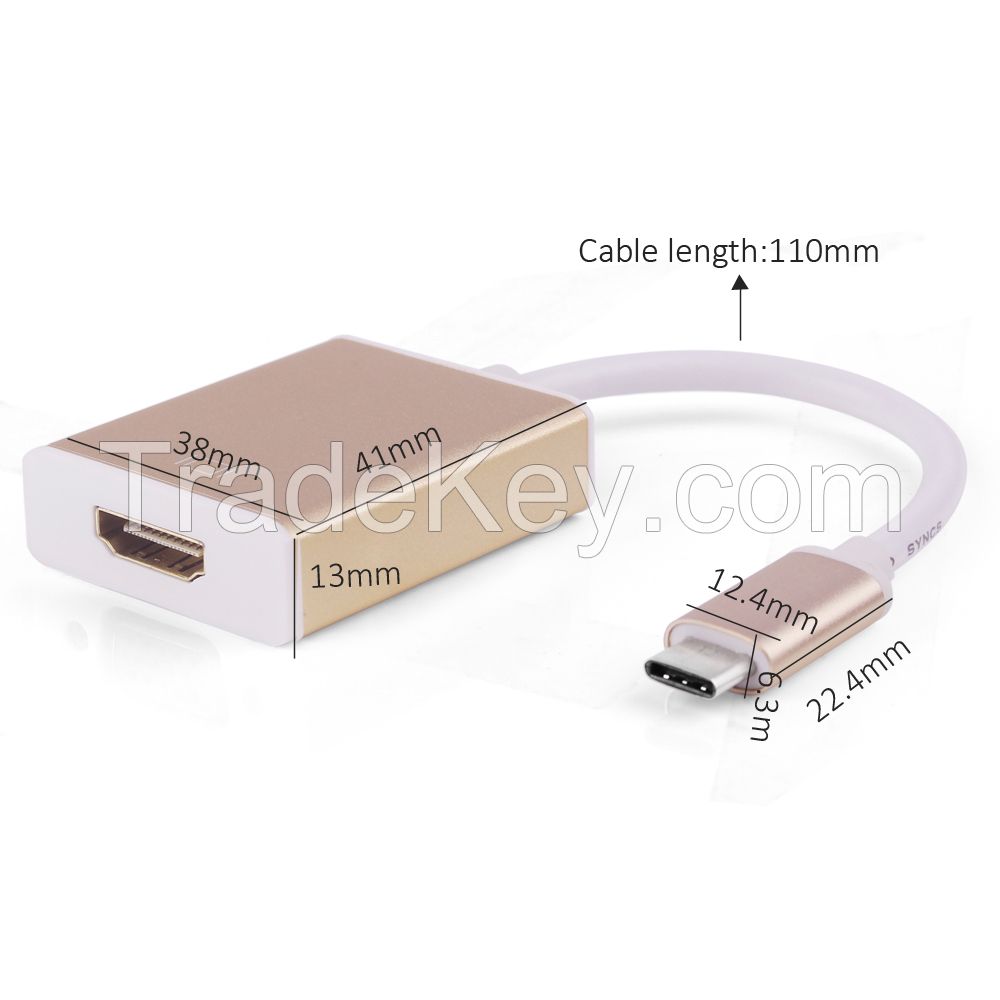 USB 3.1 Type C  to HDMI Converter Cable--Aluminum Case