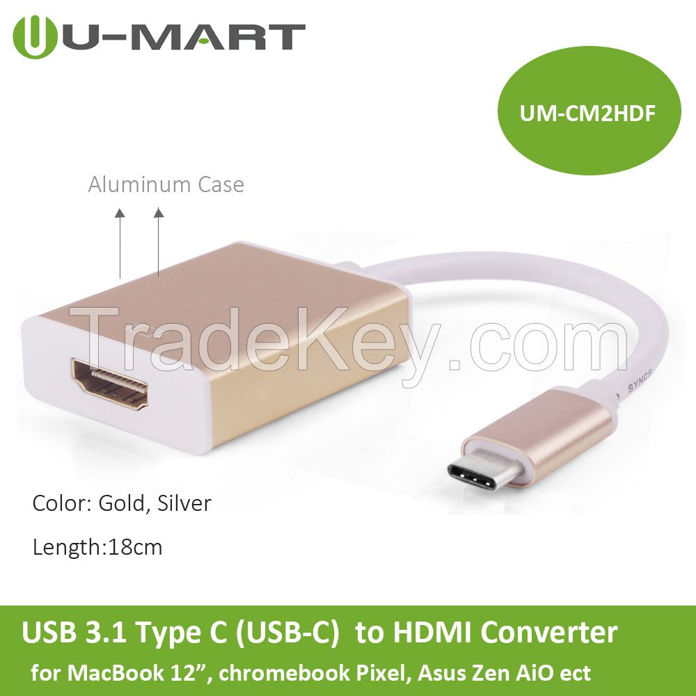 USB 3.1 Type C  to HDMI Converter Cable--Aluminum Case