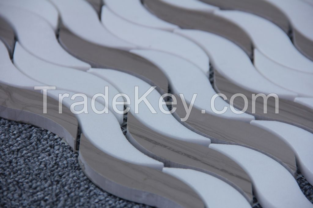 Sivec White and Striation Elegant Mosaic