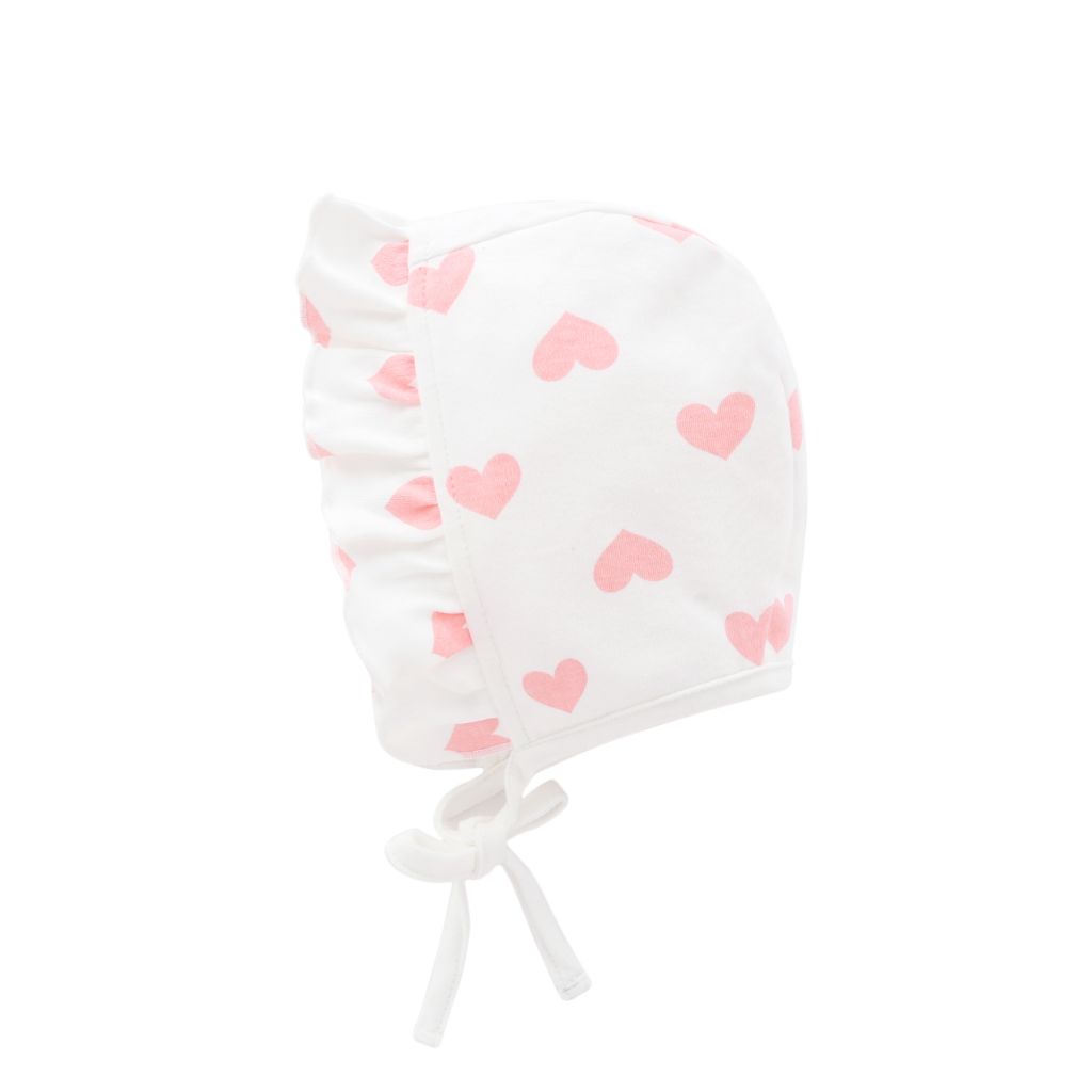 Newborn baby clothes pink heart printing big bow collar and long sleeve baby girl rompers