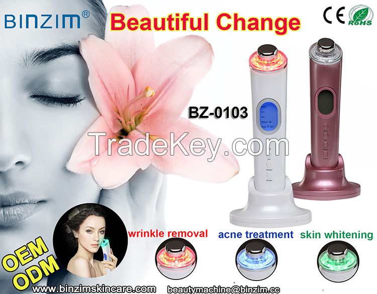  Home Use Multifunctional Wrinkle Removal Rejuvenation Skin Care Beauty Device with LCD