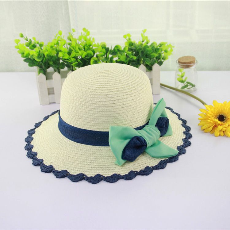 Fashion Handmade Promotional Hollow Straw Hat With Flower Wholesale