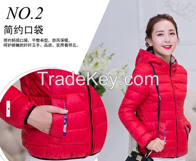 AA89Han edition thickening in the long winter women's wear cotton-padd