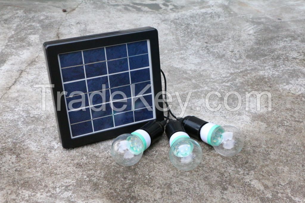 Solar Lamp in 2 bulbs or 3 bulbs Solar LED Lighting Indoor Tiree Bulb Max Running Time 30hours Solar Lamp Luminaria Solar Lantern Dimming Bulb Camping Light