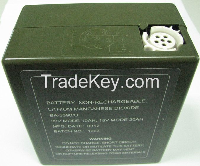 BA5390U 20Ah lithium manganese military battery pack