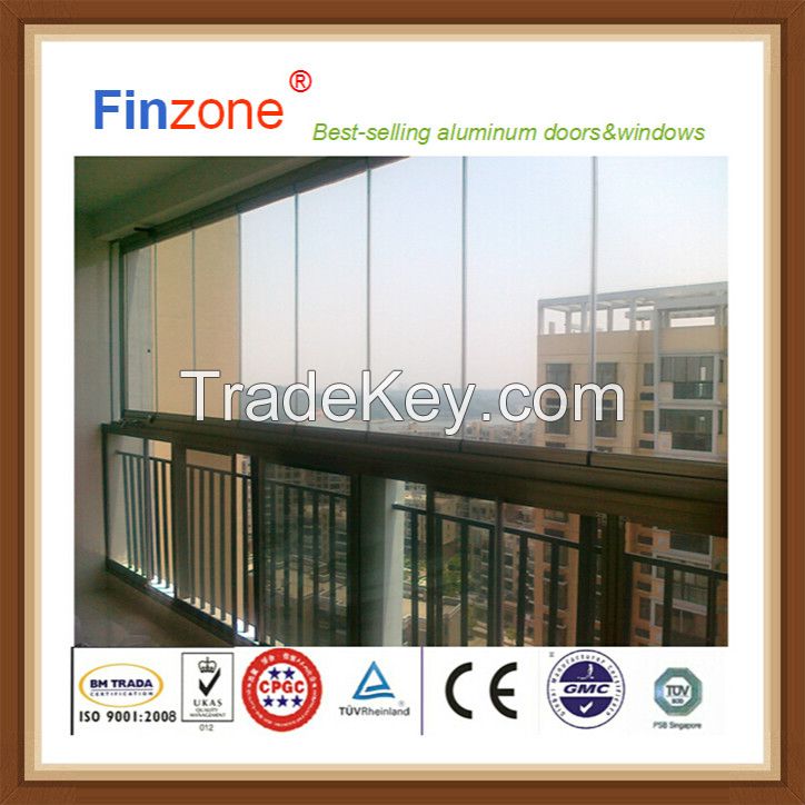 cheap frameless balcony