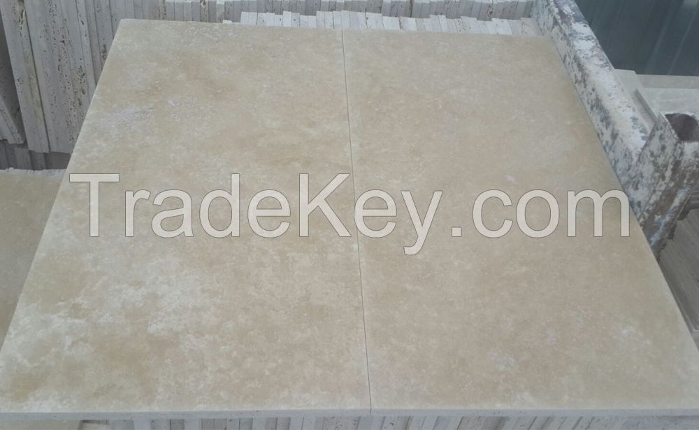 Light Vein Cut Filled Honed Travertine