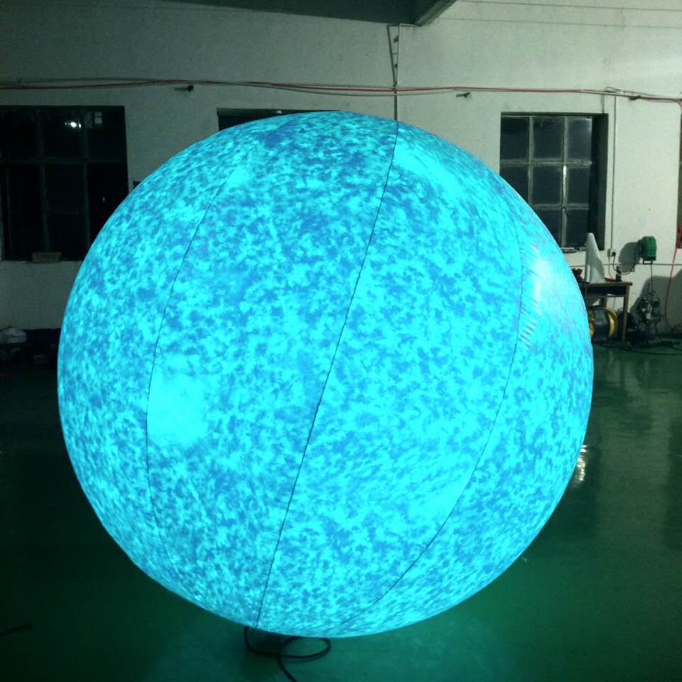 Full printing inflatable helium balloon Led Lighting earth balloon Huge Inflatable Globe balloon